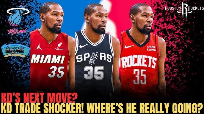 Kevin Durant’s Reluctance Toward Timberwolves Trade: Focus Shifts to Rockets, Heat, and Spurs
