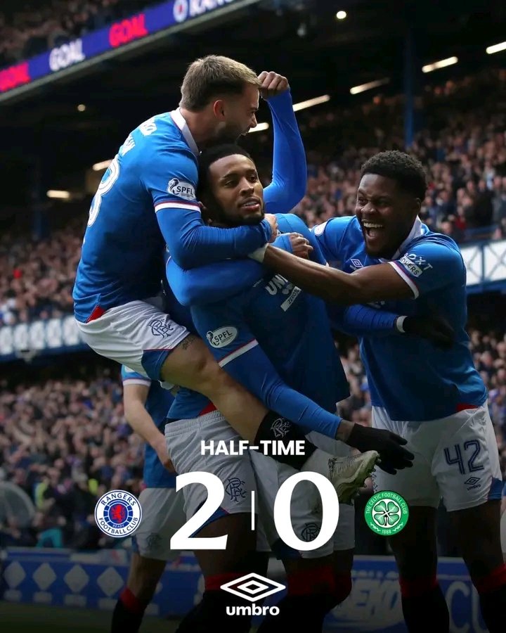 Old Firm Firestorm: Rangers FC Lead Celtic FC 2–0 at the Break