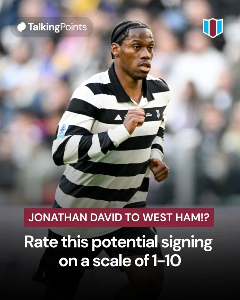 Report doubles down on West Ham Jonathan David claims as Juventus price-tag revealed