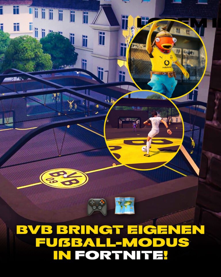 BVB bringt „Bolzplatzliebe“ nach Fortnite – Fans können jetzt virtuell für Schwarzgelb kicken
