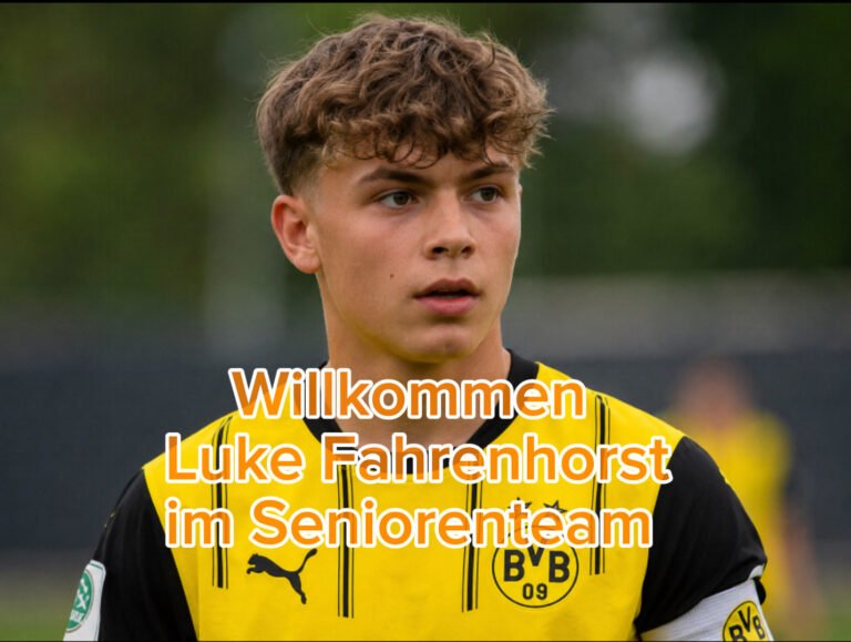 GOODNWES: Borussia Dortmund sichert die Zukunft: U19-Kapitän Luke Fahrenhorst steht für den Aufstieg in der A-Mannschaft, Mittelfeldspieler trägt Trikotnummer 6.