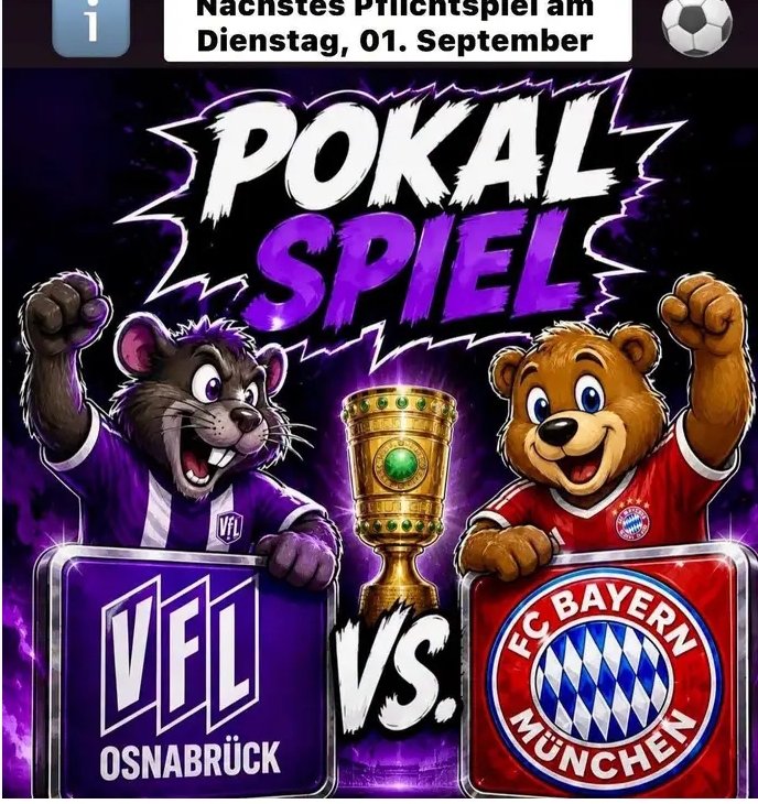 Mean Spieltipp für den 2. September: 1:4 für unseen 🏆❤️🤍 FCB! ❤️🤍🏆….