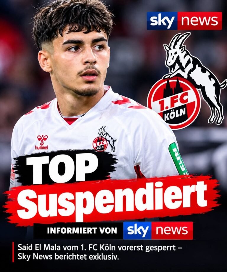 EILMELDUNG: FC-Köln-Star Saïd El Mala suspendiert Aufgrund…..