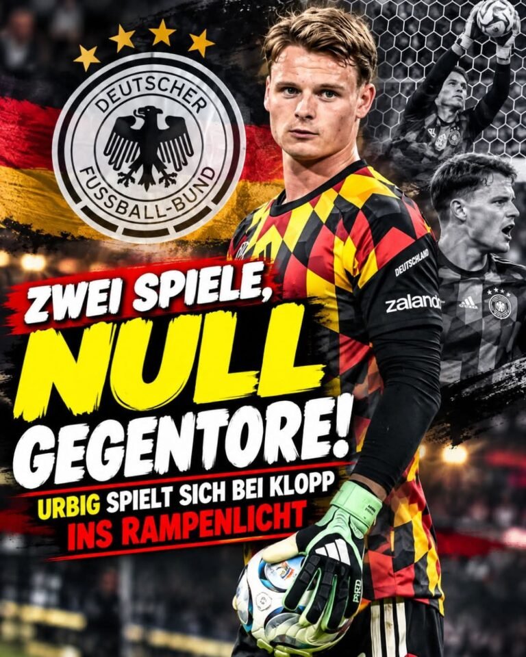 Beim FC Bayern wartet Jonas Urbig hinter Manuel Neuer auf seine Chance – bei Deutschland liefert er plötzlich Argument um Argument. Zwei Länderspiele, zwei weiße Westen: Klopp wollte ihm Spielpraxis geben, doch möglicherweise hat er damit eine neue Torwart-Debatte erst richtig eröffnet…. More detail👇🏽👇🏽